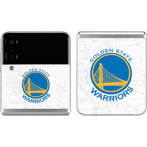 NBA Golden State Warriors Distressed Galaxy Z Flip4 5G Skin